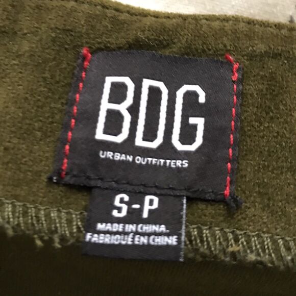 Urban Outfitters BDG Green Y2K Velvet Short Low Rise Mini Skirt With Pockets - S - Picture 8 of 8